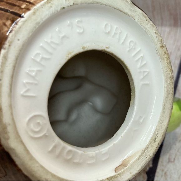 Vintage Lefton Pixie Elf Barrel O Money Bank Marika’s Original - Picture 9 of 13